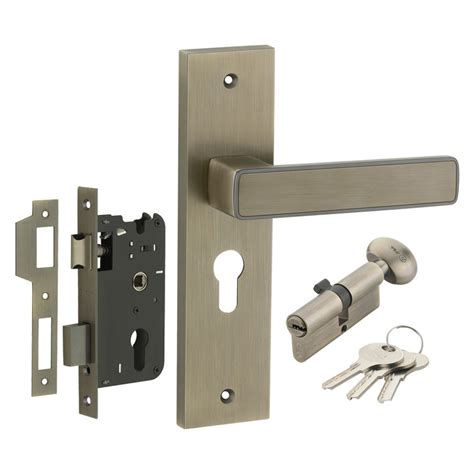 IPSA Clay Iris Handle Series on 8" Plate CYS Lockset with 60mm One Sid
