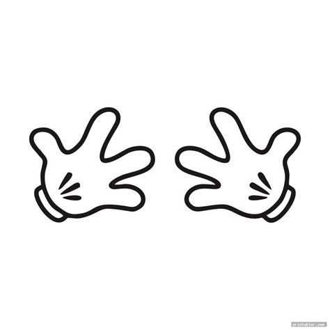 Printable Mickey Mouse Hands