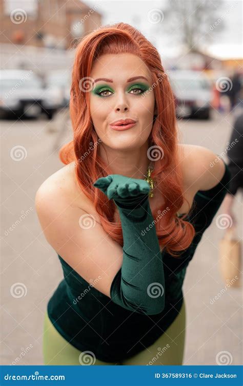 Poison Ivy Comics Character Cosplay. Halloween Costume. Young Sexy ...