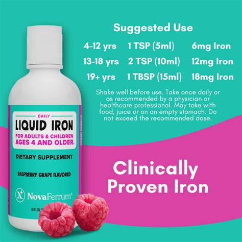 NovaFerrum Yummy 16 fl oz – Liquid Iron Supplement for Kids