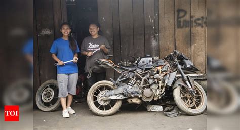 In a first in Nagaland, two girls train to be bike mechanics | Kohima ...
