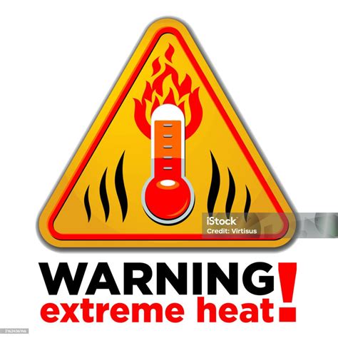 Extreme Heat Warning Sign Stock Illustration - Download Image Now ...