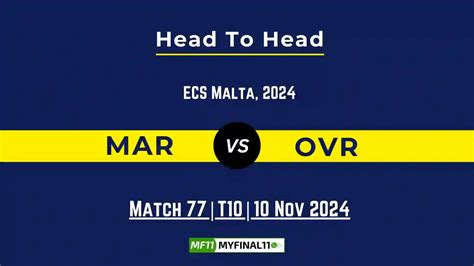 MAR vs OVR Player Battle, Head to Head Team Stats, Team Record - ECS ...