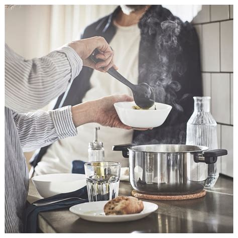 MIDDAGSMAT pot with lid, clear glass/stainless steel, 3 l (3.2 qt) - IKEA