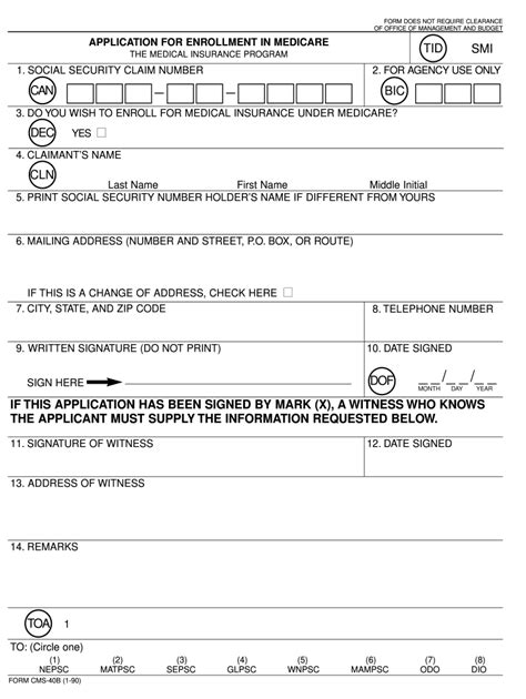 1990 Form CMS-40B Fill Online, Printable, Fillable, Blank - pdfFiller