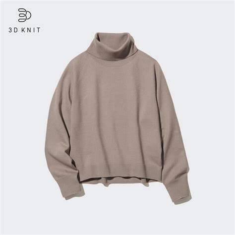 Uniqlo 3d Knit Seamless Soufflé Yarn Turtleneck Jumper India Online ...