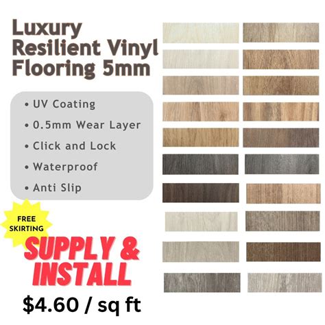 Korean Luxury Resilient Vinyl Flooring 5mm - Made in Korea, Furniture ...