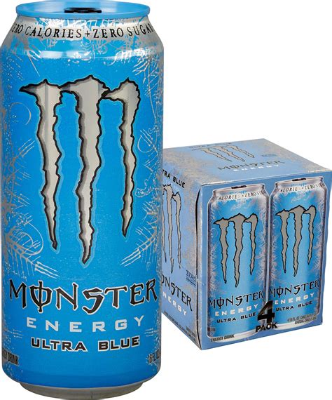 Amazon.com : Monster Energy, Ultra Blue, 16 fl oz, 4 Pack : Grocery ...