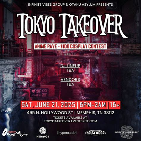 Tokyo Takeover - Anime Rave, 495 N Hollywood St, Memphis, 21 June to 22 ...