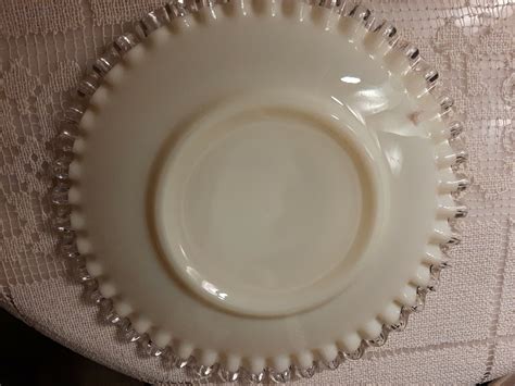 Vintage Fenton IVORY Plate Silver Crest Plate 9, | Ubuy India
