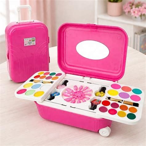Buy Toyshine 2 in 1 Cosmetic Makeup Palette and Nail Art Kit for Kids ...