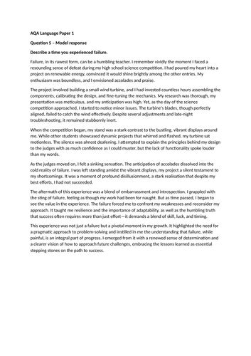 Language Paper 1 Question 5 Examples 的图像结果