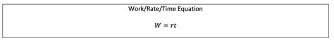 Image result for Work Rate Time Formula