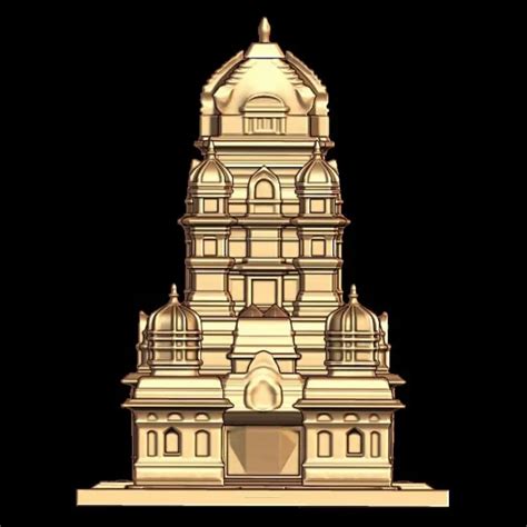 Exquisite South Indian Temple 3D Model STL File