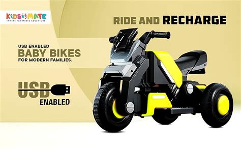 Buy Kidsmate Hyrider 6V Electric Kids Bike with Rechargeable 6.5 Ah ...