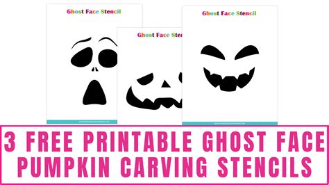 Free Downloadable Stencils: Ghost Face Pumpkin for Carving