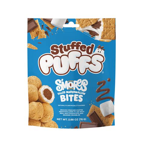 Stuffed Puffs Smores Bites - Chocolate filled marshmallow coated in ...