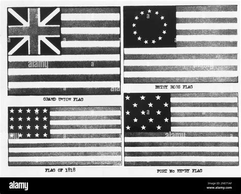 Civil War Union Flag Black And White