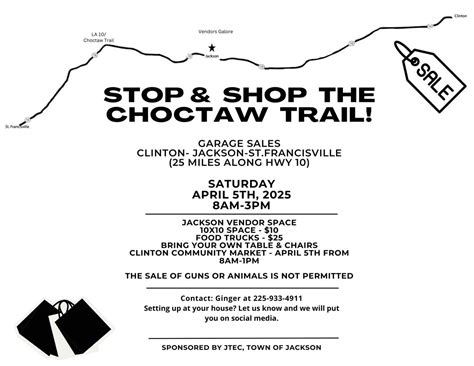 Stop and Shop the Choctaw Trail 2025, 1723 Charter Street, Jackson, LA ...