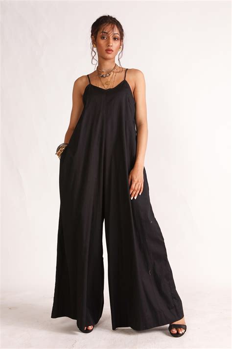House of Three - Clara Cotton Strappy Jumpsuit - Elahe