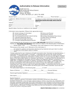 Fillable Online HEALTH FORM 805 A & B Authorization to release.docx Fax ...
