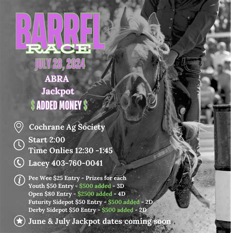 Added Money ABRA Barrel Race, Hwy 22 and 1A, Cochrane, AB, Canada, 28 ...
