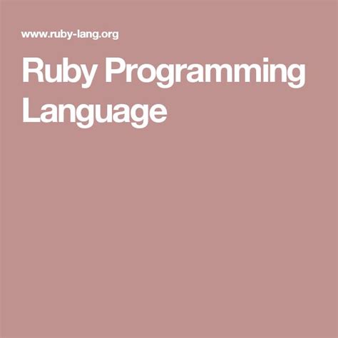 Image result for Ruby Programming Language Layout