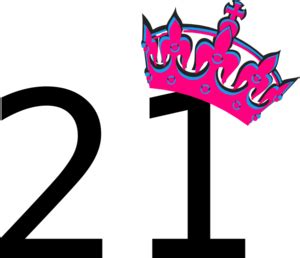 Pink Tilted Tiara And Number 21 Clip Art at Clker.com - vector clip art ...