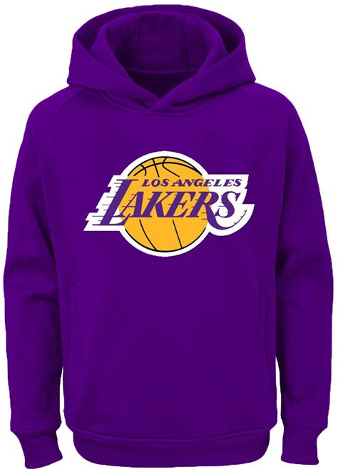 Youth Los Angeles Lakers Primary Logo Tackle Twill Applique Hoodie ...