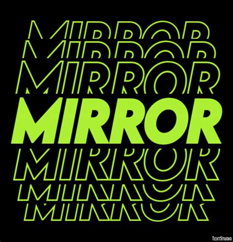 Image result for Mirror Text Design