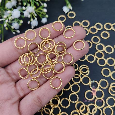 Textured Jump Rings - Golden 10 MM – CRAFTERS CORNER