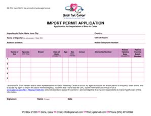 Fillable Online PET_RELOCATION_files/1a - Import Permit Application ...
