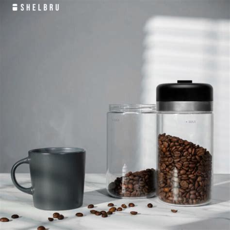 Shelbru Glass Canister 800ml | Airtight Coffee Jar – Brewing Gadgets ...