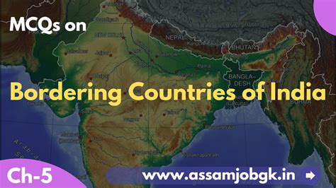 MCQ on Bordering Countries of India - Grow GK
