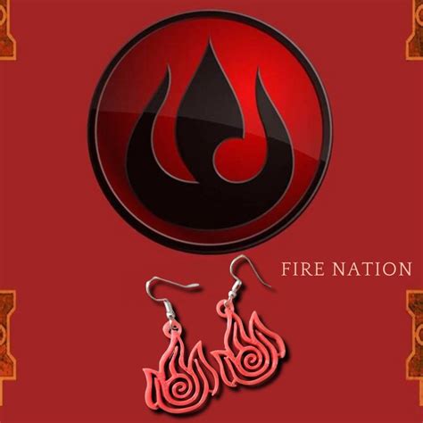 Avatar the Last Airbender Fire Nation Symbol Earrings - Etsy