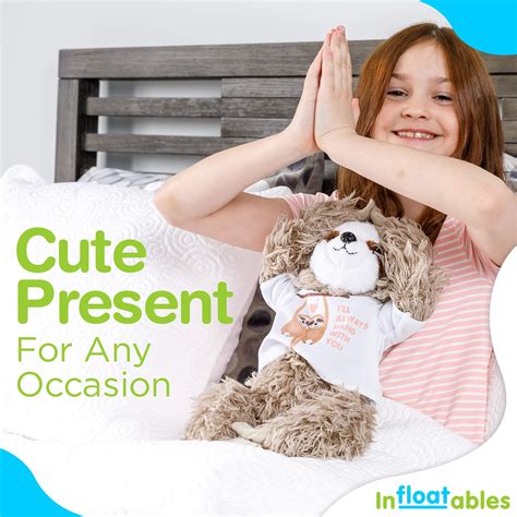 InFLOATables Sloth Stuffed Animal - Giant Three-Toed Sloth Plush - Soft ...