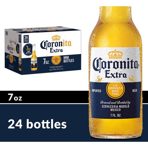Corona Extra Coronita Mexican Lager Beer, 24 Pack, 7 fl oz Bottles, 4.6 ...