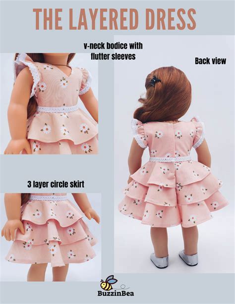 Image result for Free Tutorial Pattern 18 Inch Doll Dress