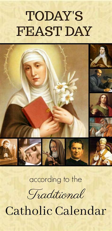 Catholic Calendar Of Saints And Feast Days - Printable Calendars AT A ...