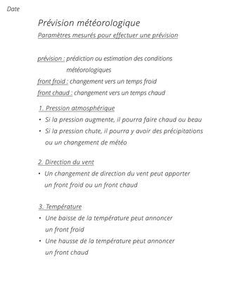 Relire ses notes de cours
