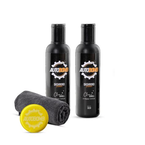 Autobomb Dashboard Polish 100 GM (2) + Polishing Sponge + Microfiber ...