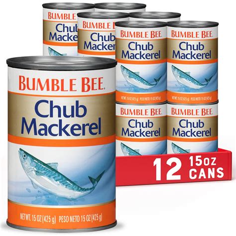 Buy Bumble BeeChub Mackerel, 15 oz Can (Pack of 12) - Canned Mackerel ...