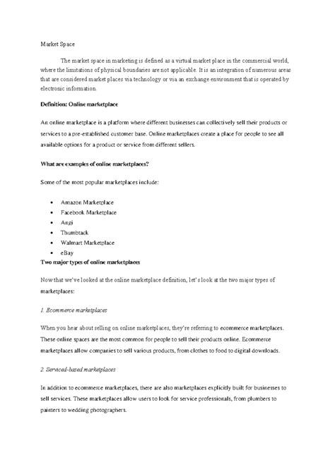 DIG MARK - dig marketing - Market Space The market space in marketing ...