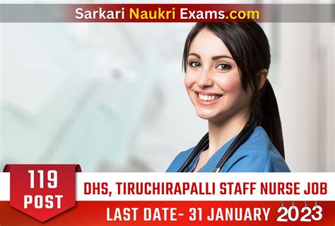 DHS, Tiruchirapalli Staff Nurse Recruitment Form 2023 | Last Date 31 ...