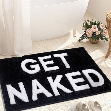 Amazon.com: KOEXM Get Naked Bath Mat Cute Bathroom Rugs 16"x24" Funny ...