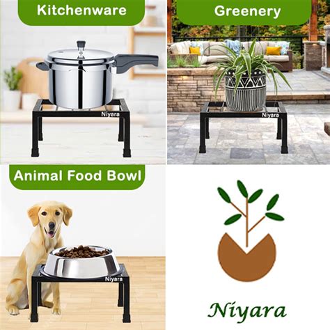 Metal Stand Square Shape Set of 2 Size - 10 inch – Niyara