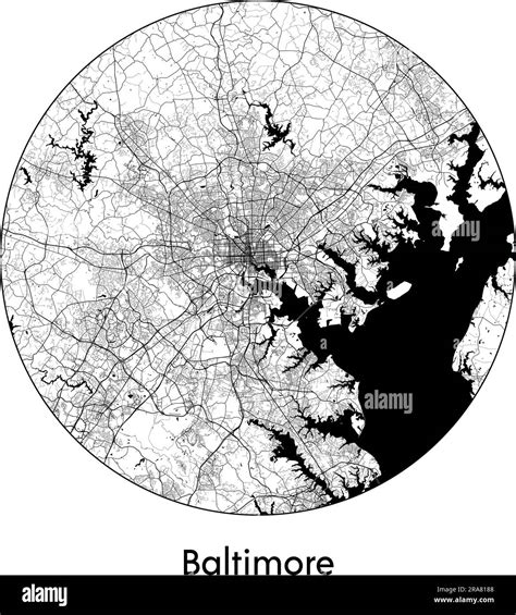 Baltimore city map Black and White Stock Photos & Images - Alamy