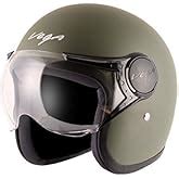 Vega Jet ISI DOT Certified Matt Finish Open Face Helmet for Men and ...