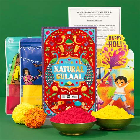 Buy Phool Double Dhamaal Natural Gulal Pack (Yellow + Red) | 150 GMS ...