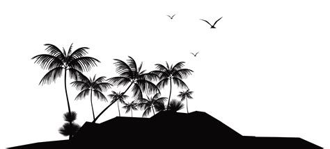 Silhouette Island Tropical Islands Resort Clip art - island png ...